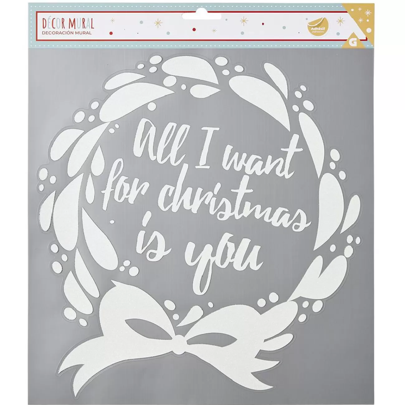 Gifi Sticker de Noël décor blanc 31x32cm< Décoration De Fenêtre