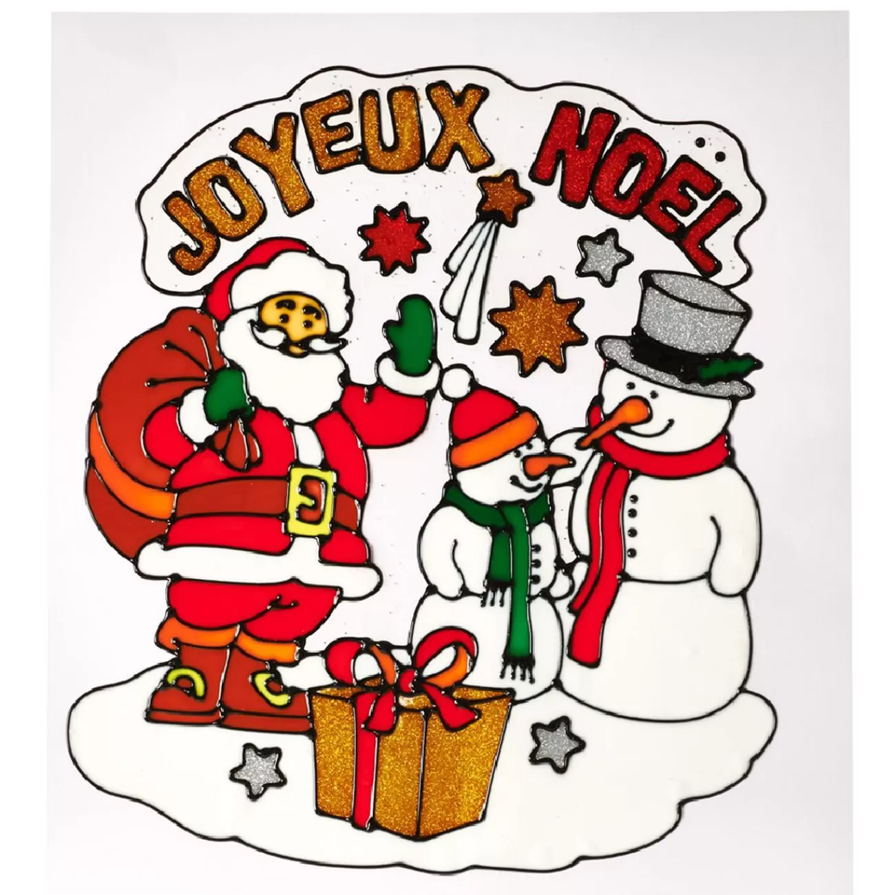 Gifi Sticker gel père Noël pour fenêtre< Décoration De Fenêtre