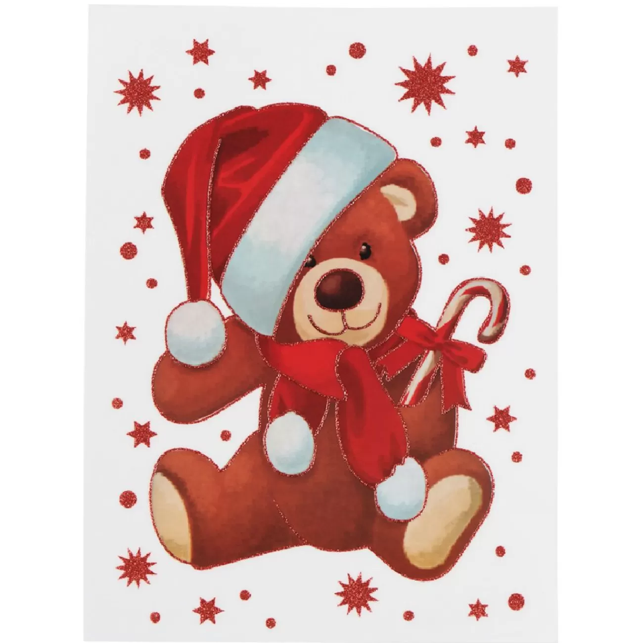 Gifi Sticker électrostatique de Noël motif ourson< Décoration De Fenêtre