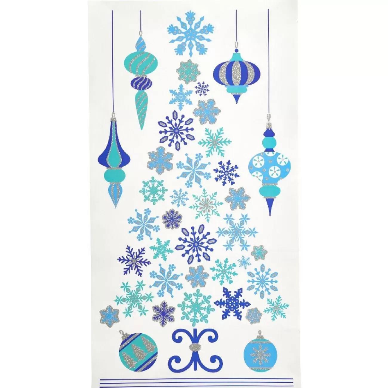 Gifi Sticker électrostatique sapin avec flocons et ornements< Décoration De Fenêtre