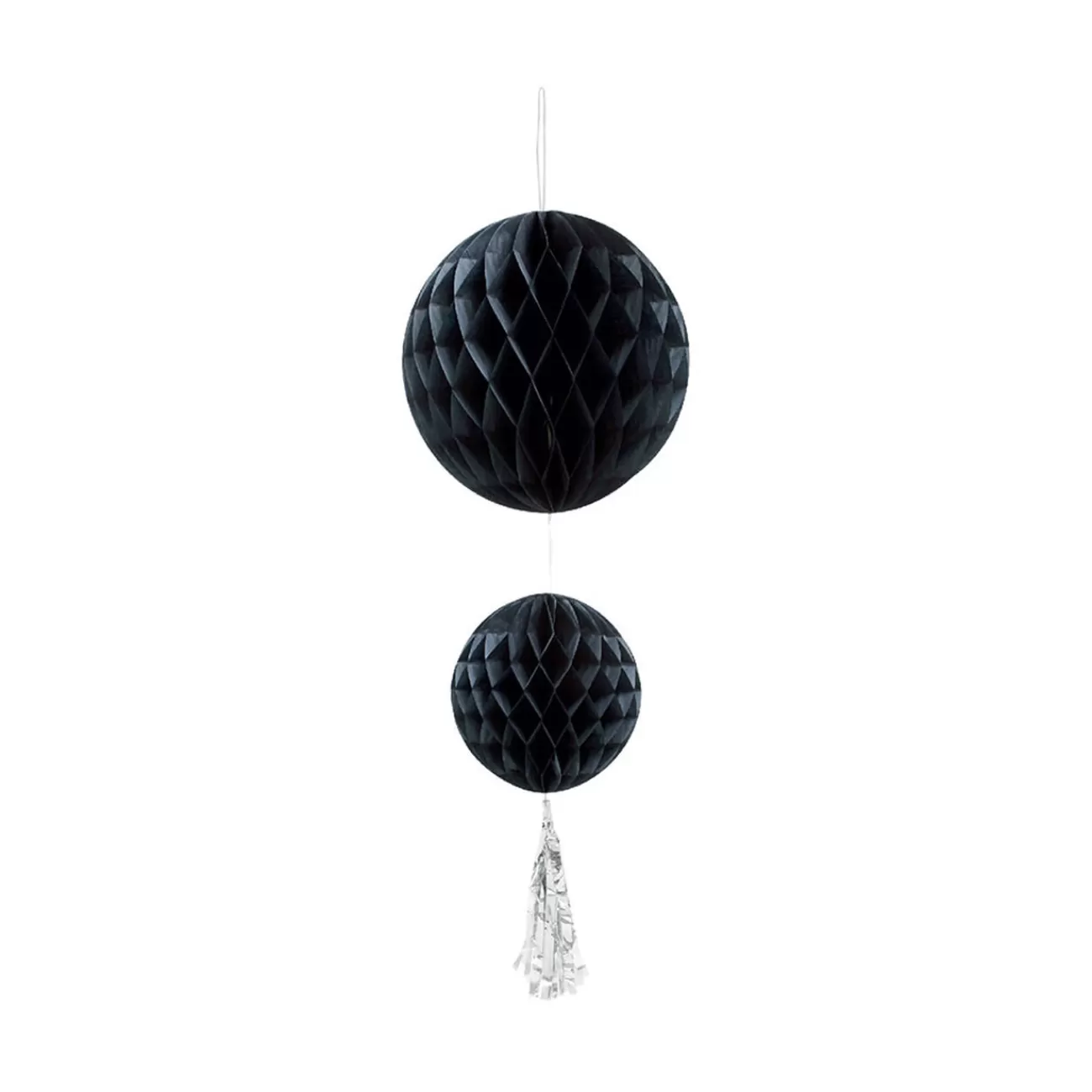 Gifi Suspension 2 boules avec pompon papier noir Shop