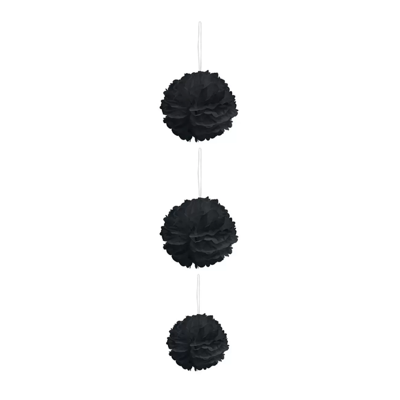 Gifi Suspension 3 boules chiffon en papier noir Store