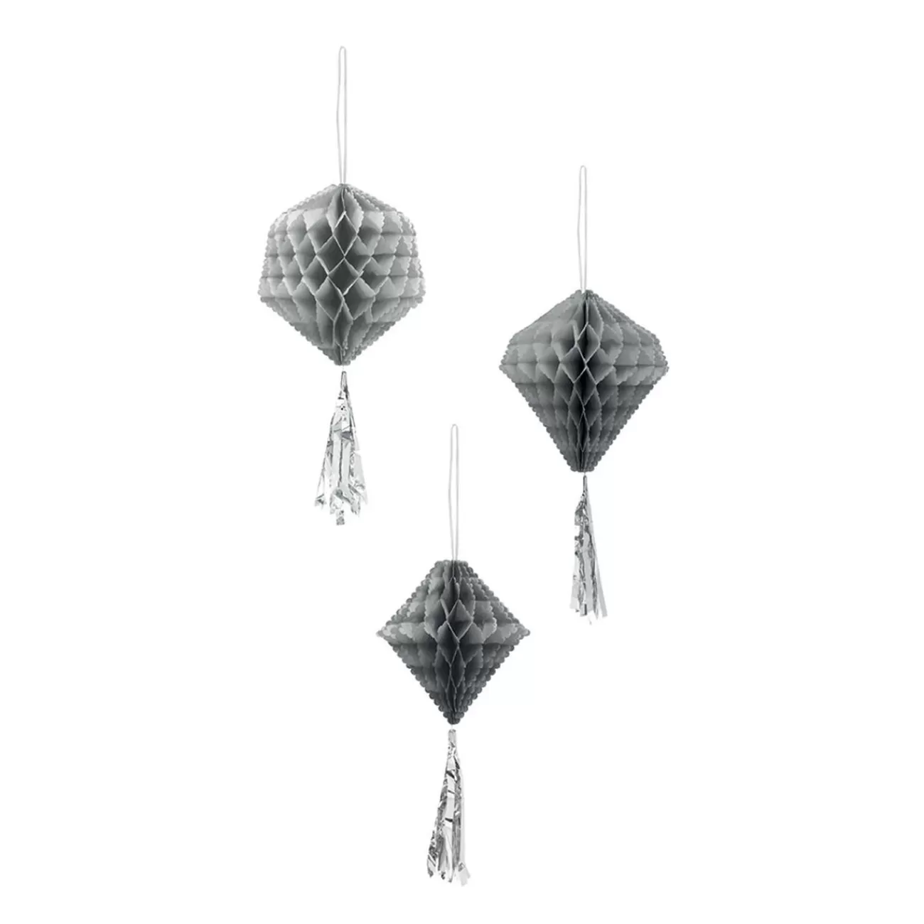 Gifi Suspension boule en papier gris x3 Hot