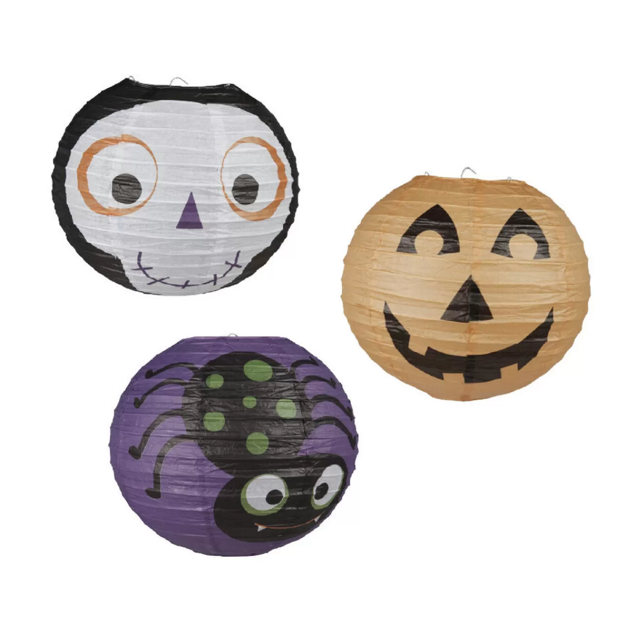 Gifi Suspension boule en papier motif Halloween x3 Hot