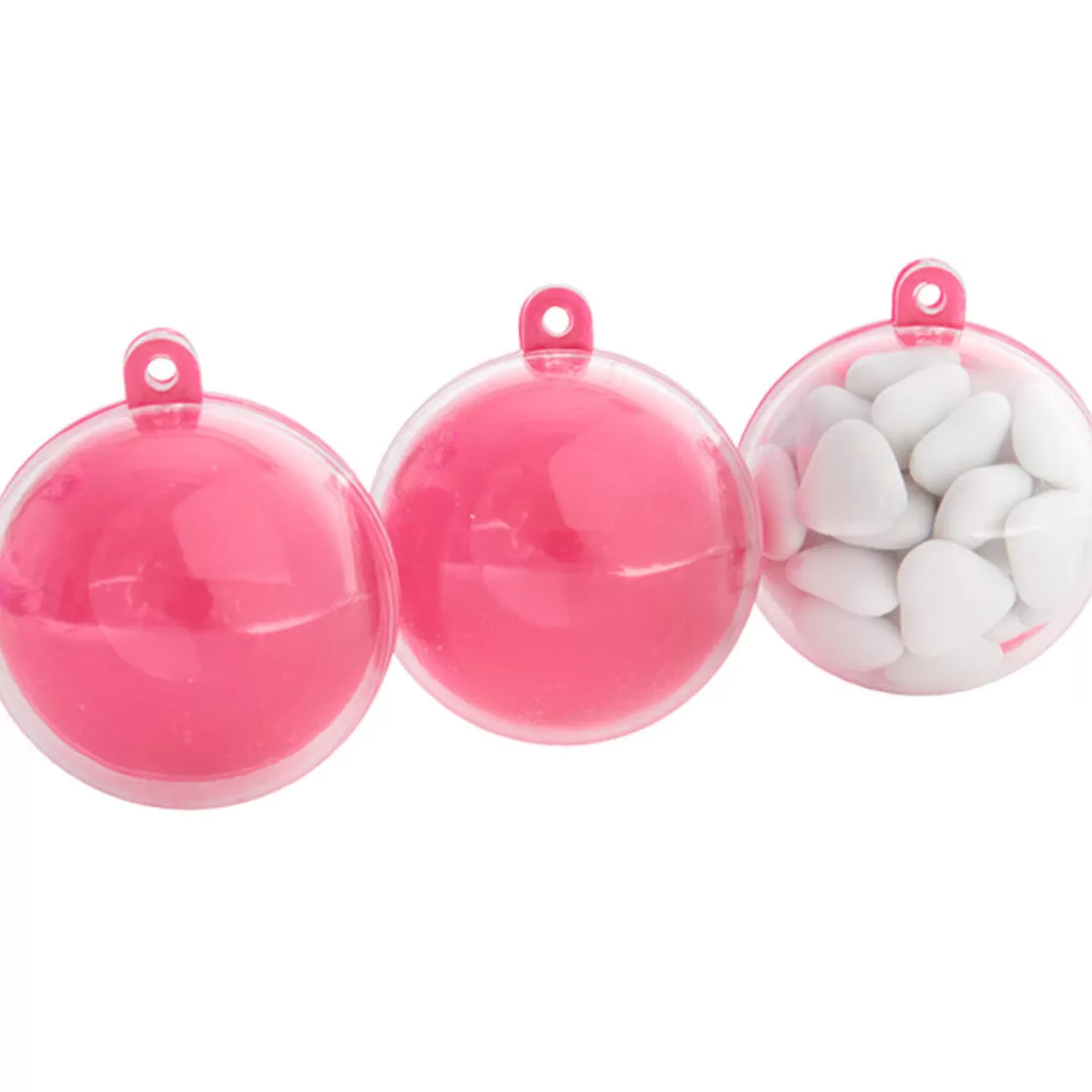 Gifi Suspension boule rose fuchsia et transparente x3 Cheap