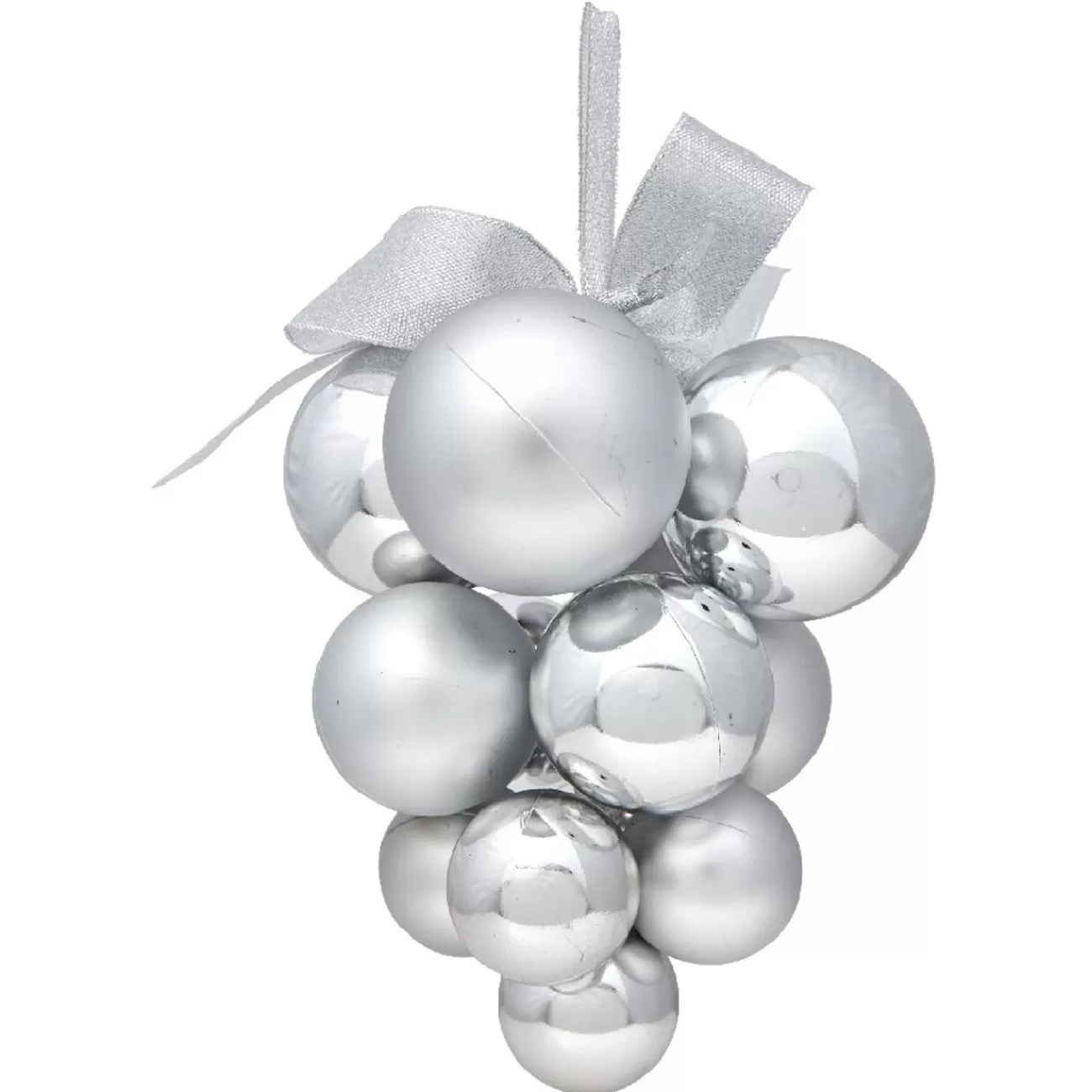 Gifi Suspension de Noël boules grappe gris argenté< Décoration Intérieure De Noël