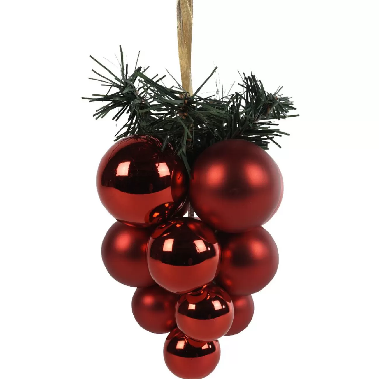 Gifi Suspension grappe boule de Noël rouge< Décoration Intérieure De Noël