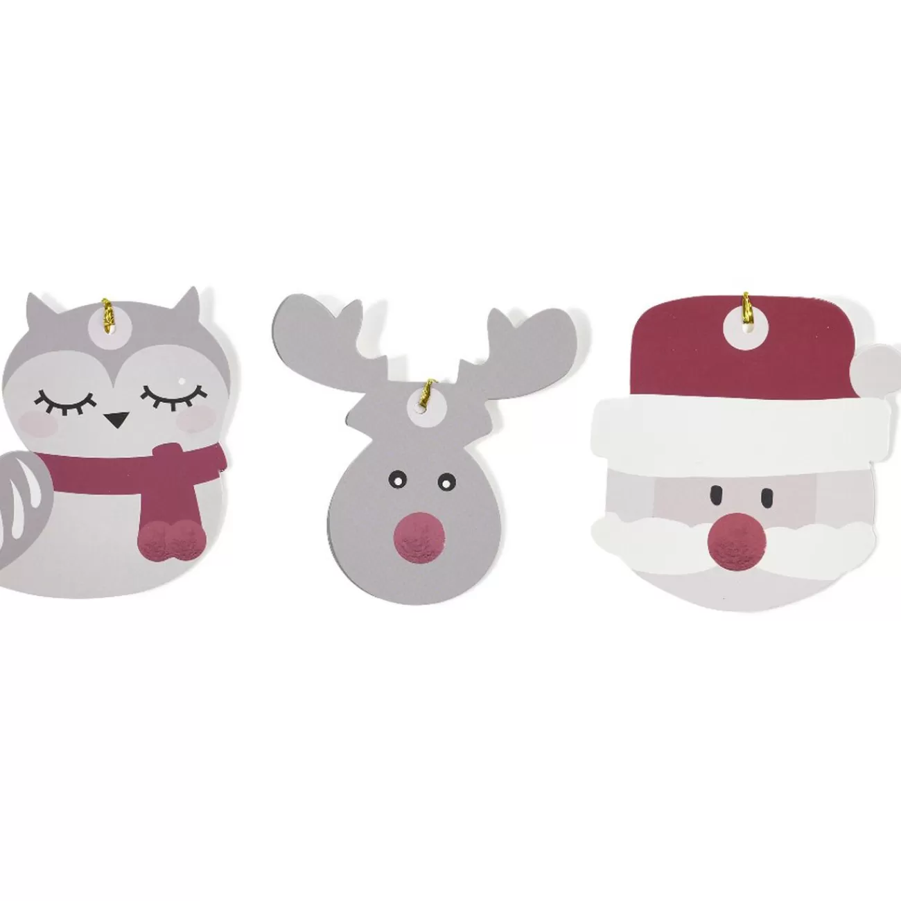 Gifi Étiquette cadeau enfant forme Personnages de Noël x6< Loisirs Créatifs Et Emballage Cadeau