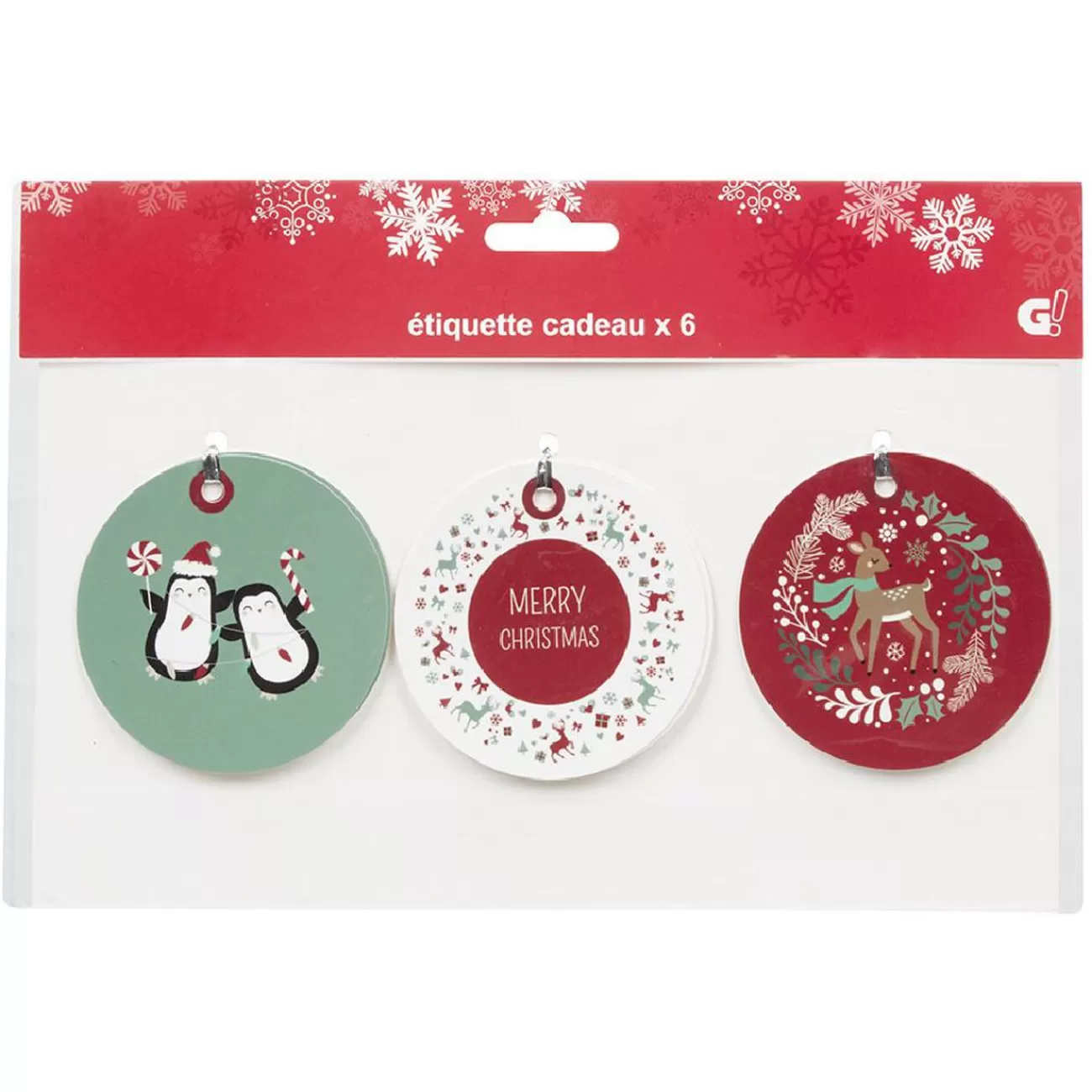 Gifi Étiquette cadeau Noël Enfant x6< Loisirs Créatifs Et Emballage Cadeau