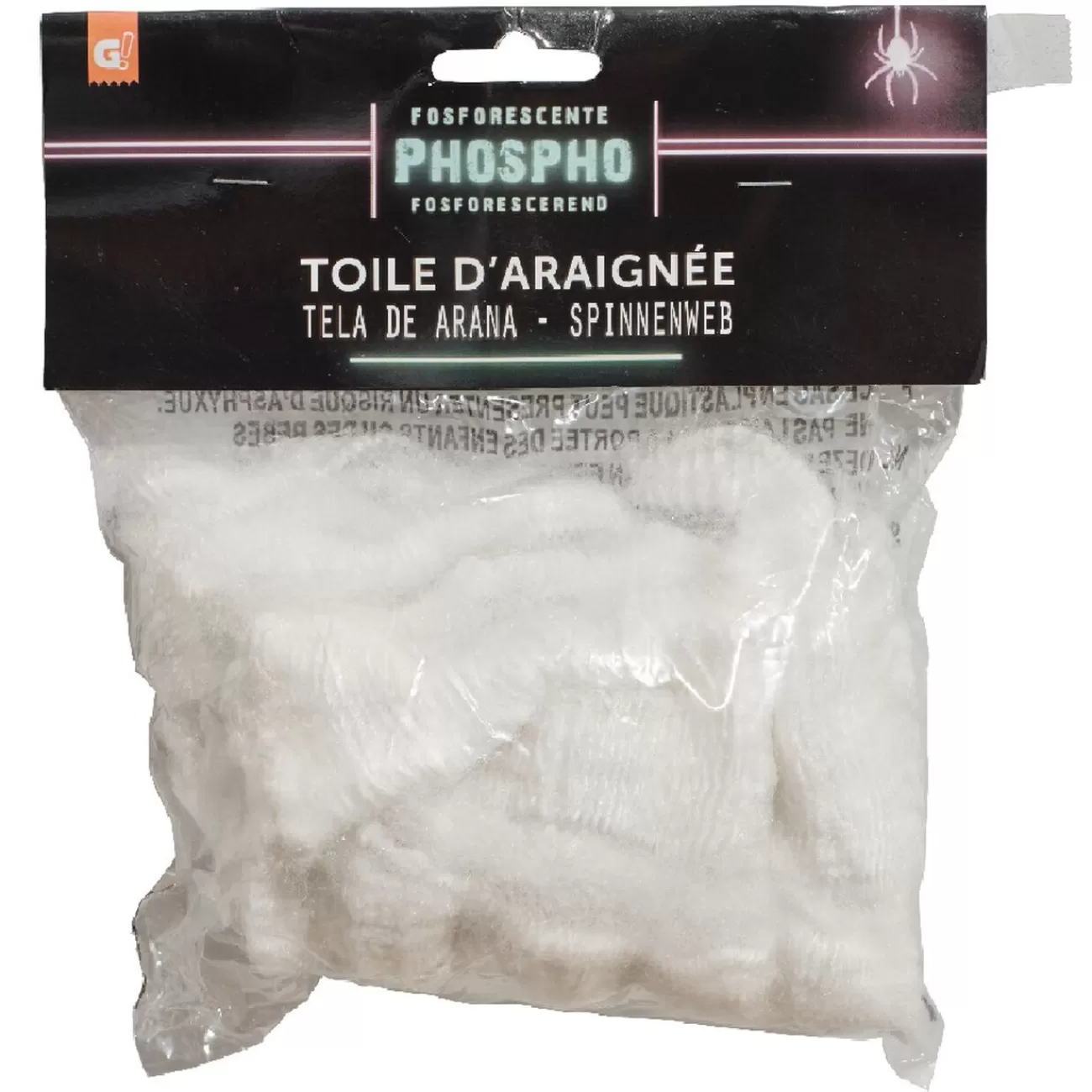 Gifi Toile d'araignée phosphorescente blanche Halloween Shop