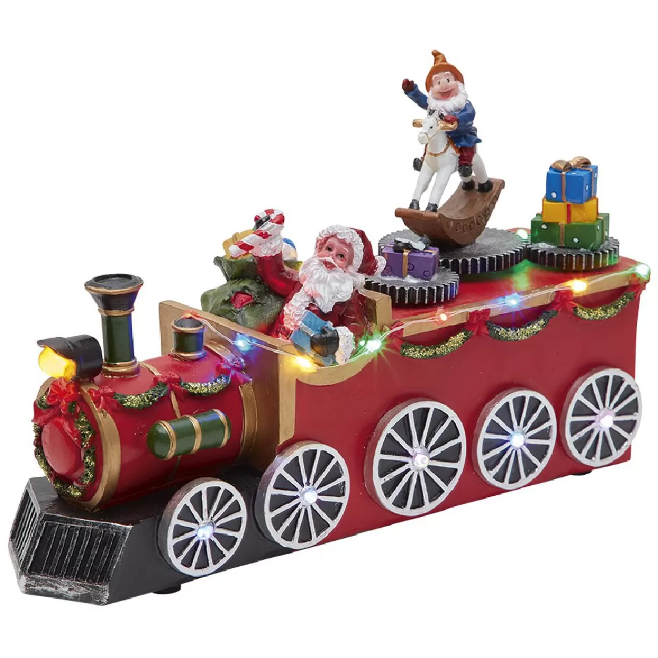 Gifi Train de Noël lumineux animé fonction rotative 10 LED< Décoration Intérieure De Noël