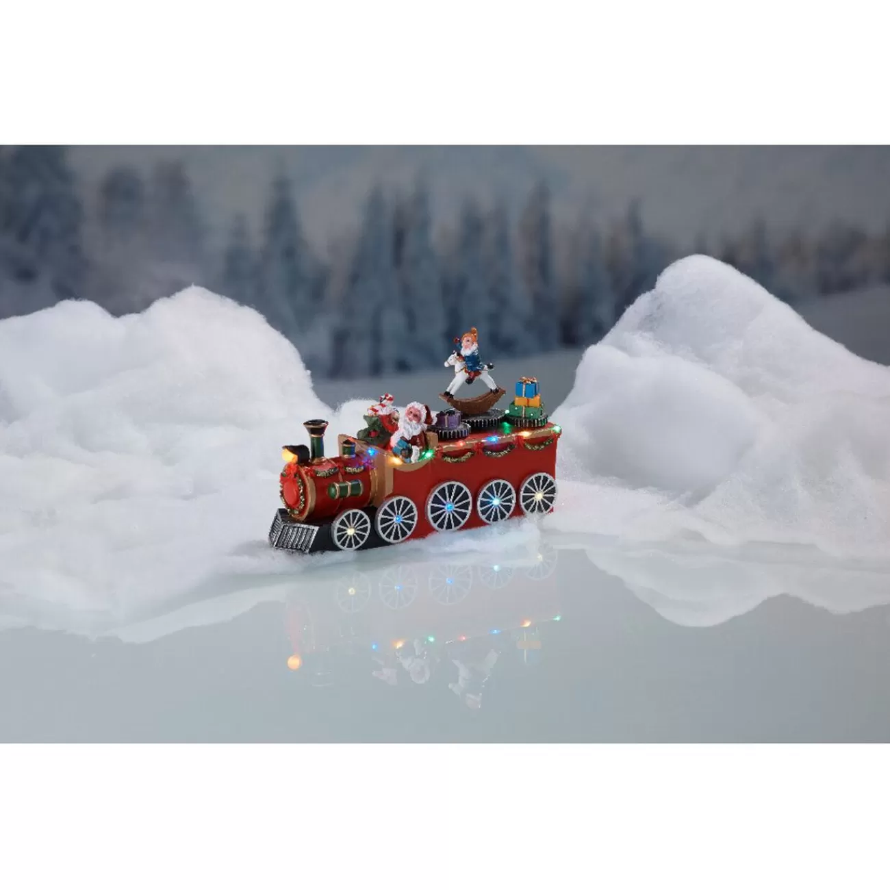 Gifi Train de Noël lumineux animé fonction rotative 10 LED< Décoration Intérieure De Noël