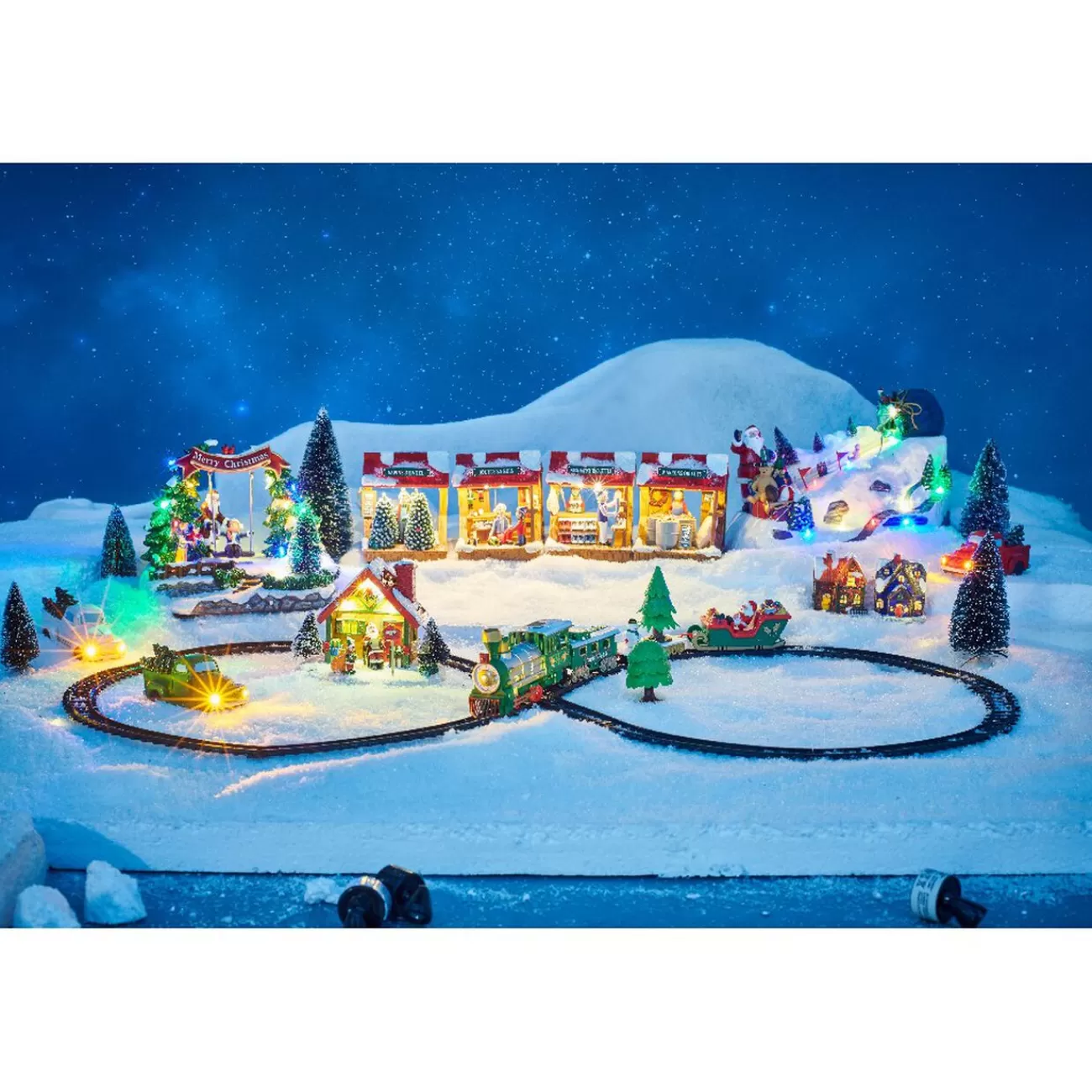 Gifi Train de Noël Lumineux et Musical< Décoration Intérieure De Noël