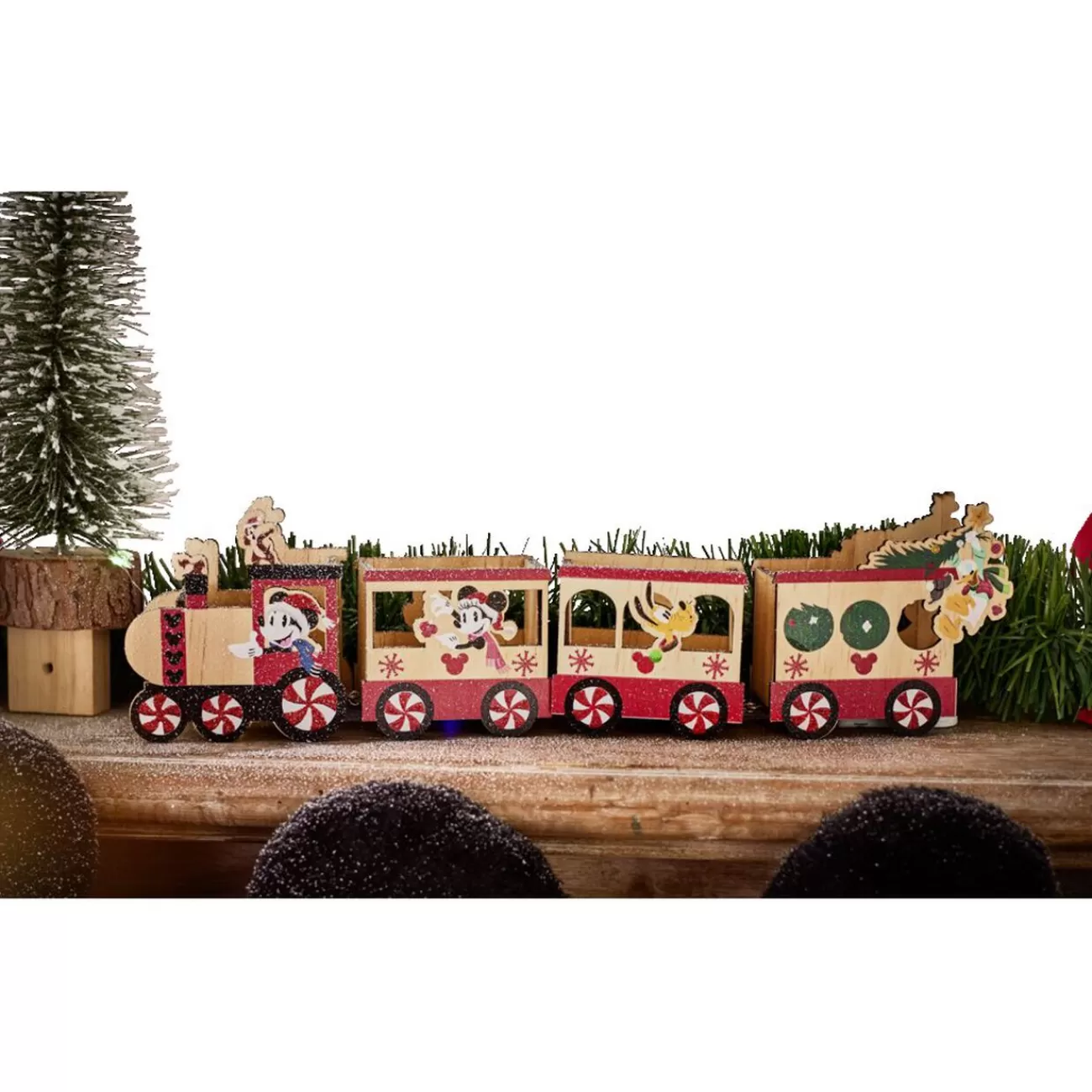 Gifi Train Disney Mickey en bois L38cm< Décoration Intérieure De Noël