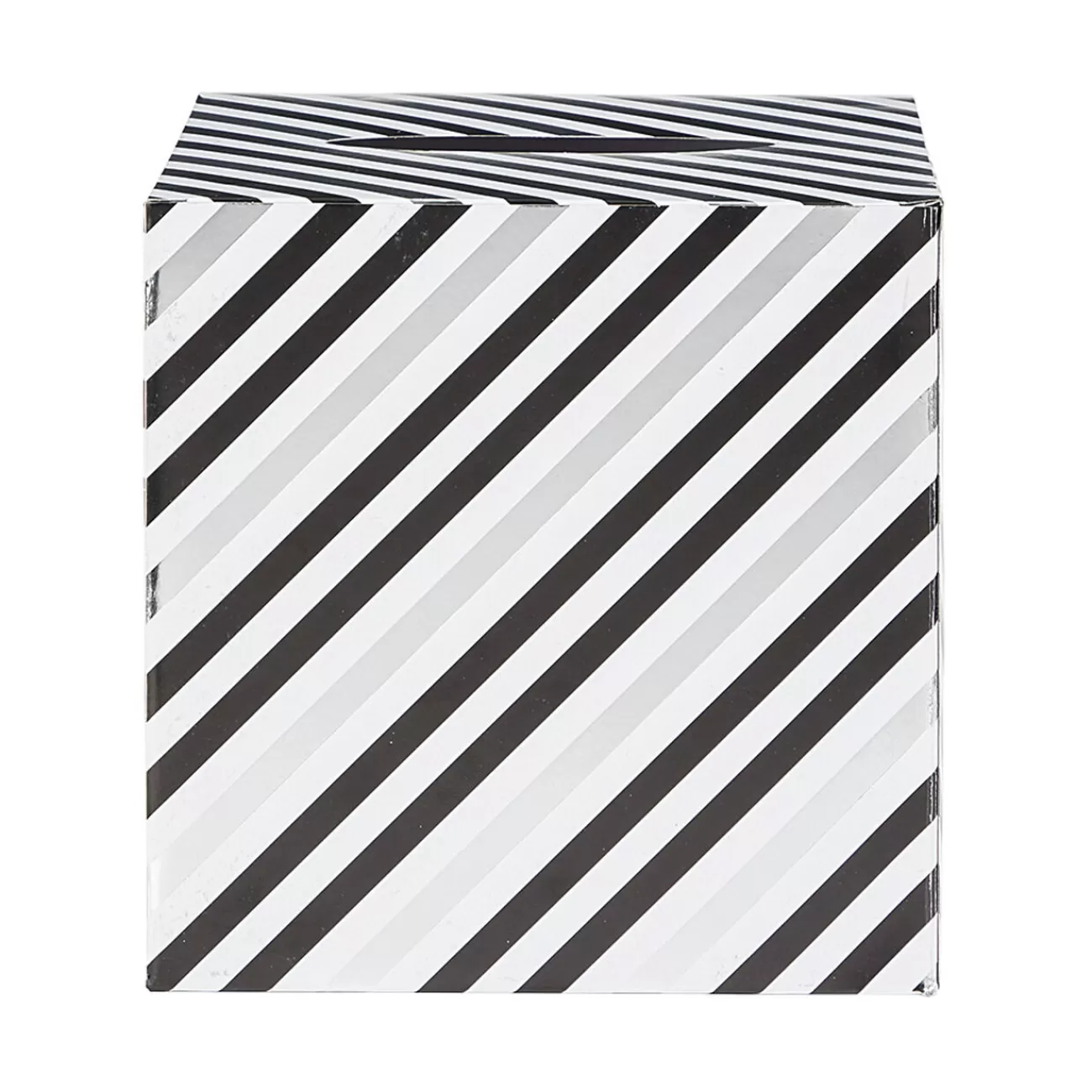 Gifi Urne d'anniversaire motif rayé noir et blanc en carton Clearance