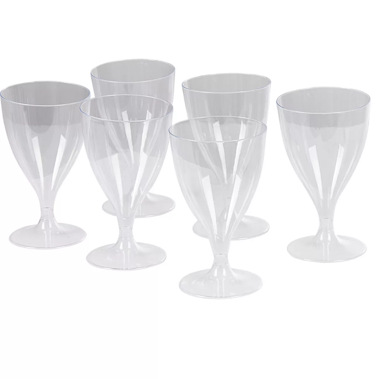 Gifi Verre bas à pied en plastique transparent réutilisable x6 Hot