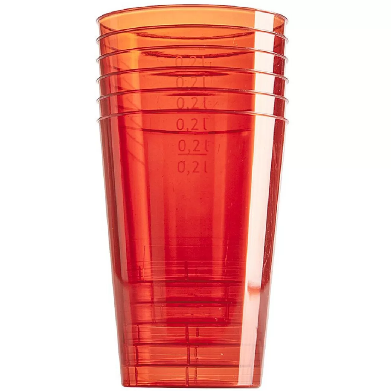 Gifi Verre en plastique rouge x 6 Flash Sale