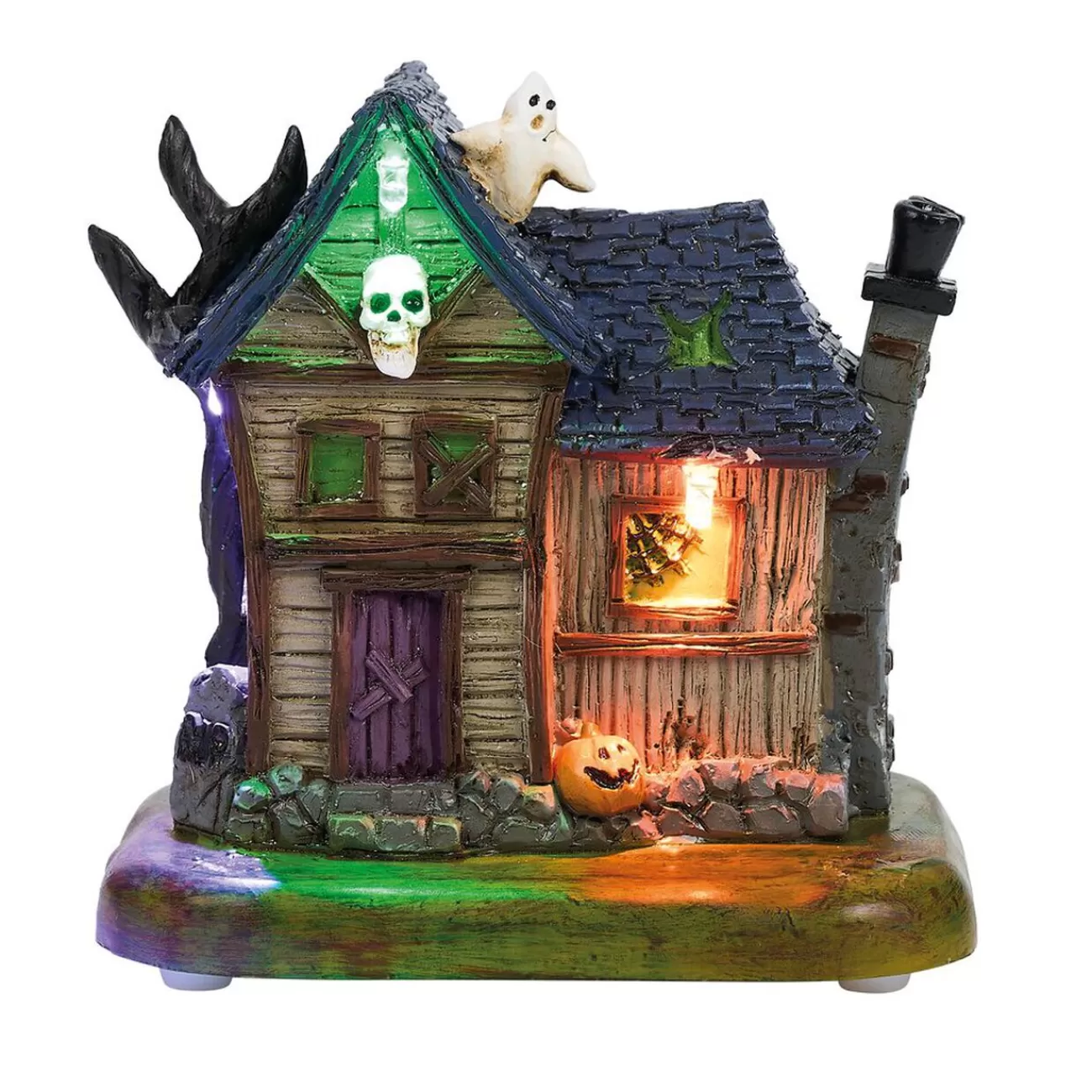 Gifi Village animé Halloween à piles manoir H10,5cm Outlet