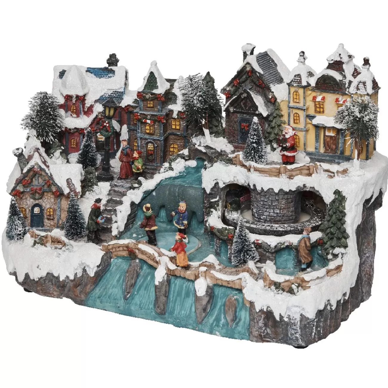 Gifi Village de Noël animé et lumineux 30 LED< Décoration Extérieure De Noël